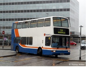 The budget proposals include cuts to public transport funding, which will affect subsidised services like the one pictured here. No specific details of service cuts have yet been announced.